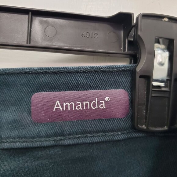 Gloria Vanderbilt Amanda Petite Women's Teal Stretch Straight Leg Jeans Plus 16P - Picture 5 of 7